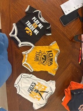 Rivalry Threads Infant Bodysuit Trio - Black, Gold, White
